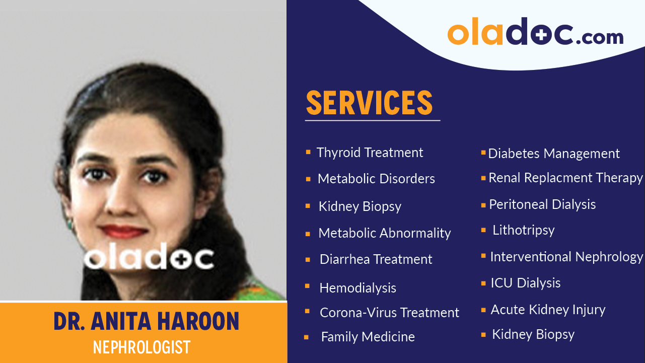 Services  provided by  Dr. Anita Haroon